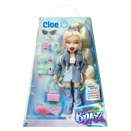 Alwayz Bratz Cloe Fashion Doll with 10 Accessories and Poster, Multicolor