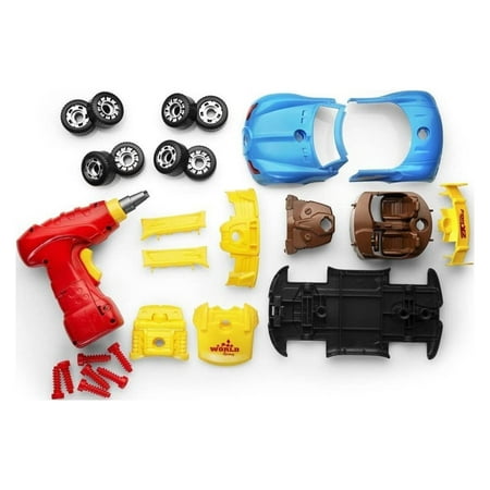 Take Apart Racing Car Toys - Build Your Own Car with 30 Piece Constructions Set - Comes with Engine Sounds & Lights & Drill with Tools for Kids - Newest Version - Original - by Play22