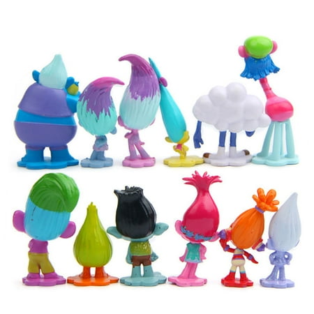 Trolls Party Decorations, 12PCS Trolls Action Figure Toys, Trolls Party Supplies Collectable Doll for Kids