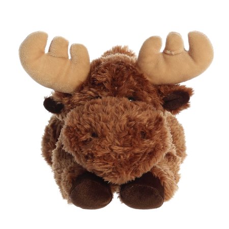 Aurora 12 in. Adorable Flopsie Moose Playful Ease Timeless Companions Stuffed Animal Toy, Brown