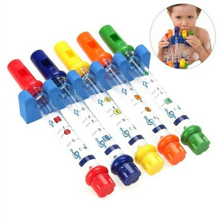 Water Flute Toy Kids Children Colorful Water Flutes Bath Tub Tunes Toys Fun Music Sounds Bathtub Shower Pool Bathroom Toy for Baby