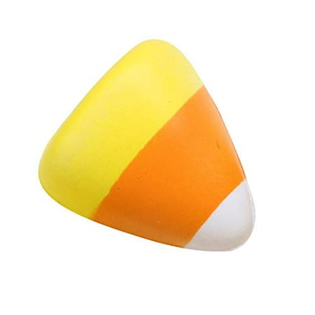 Bulk 24 Candy Corn Halloween Party Favor Stress Balls, Small Novelty Toy Prize Assortment Gifts (1 Dozen)