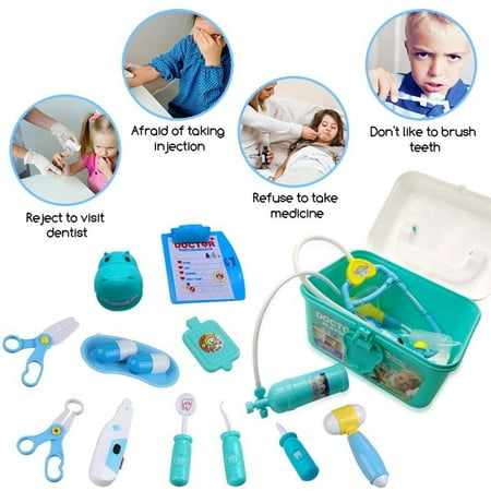 Wiland 44pcs Doctor Kits for Kids Pretend Play Medical Toy for Kids Equipment Role Play Toy