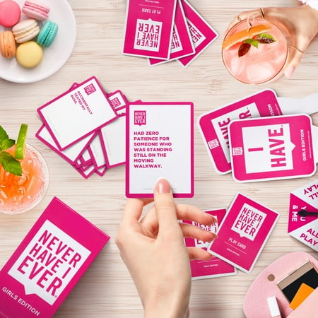 Never Have I Ever Girl's and Bachelorette Edition, Hilarious and Revealing Party Card Game for Adults