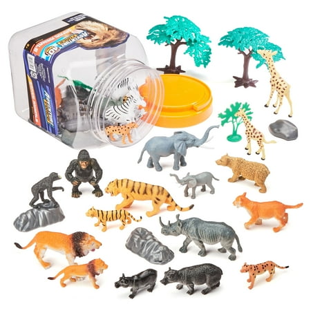 Adventure Force Safari Animals Bucket, 40 Pieces