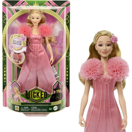 Wicked Singing Glinda Fashion Doll, Posable with Removable Movie Fashions & Accessories