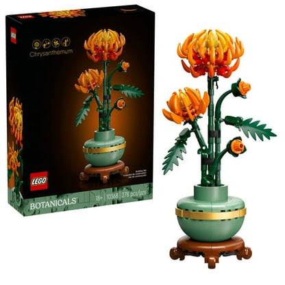 LEGO Icons Chrysanthemum Flower Set, Artificial Decor for Christmas & Thanksgiving, Teens & Adults, 10368