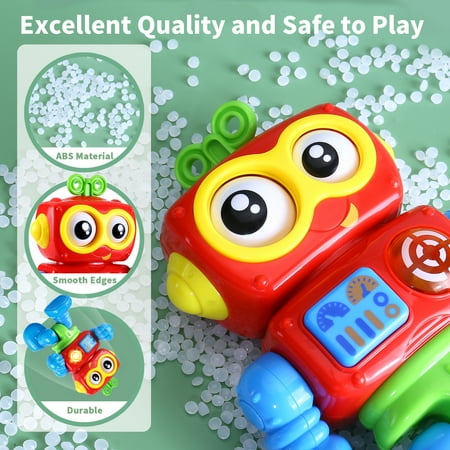 Yerloa Toys for 1 Year Old Boy Birthday, Robot Baby Toys 12+ Months Boy, Musical Toys Learning Toys for Toddlers 1 2 3 Year Old Boy Birthday Chirstmas Gift for Girls Boys