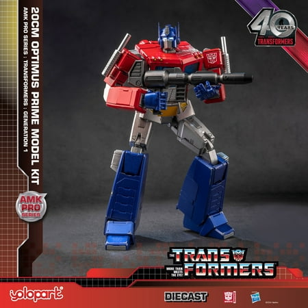 YOLOPARK Optimus Prime Transformer G1 Action Figure Toy, 7.87", 40th Anniversary Collector's Edition, No Converting