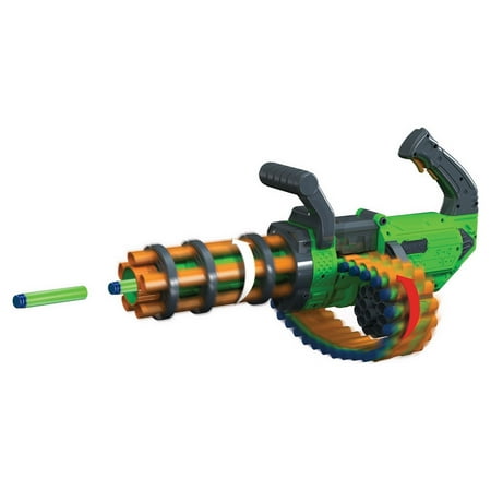 Adventure Force V-Twin Motorized Gatling Belt Foam Dart Blaster - Compatible with NERF Foam Darts