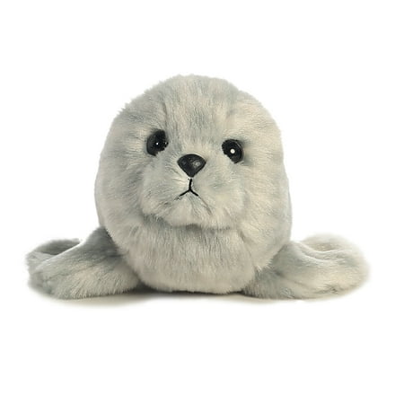 Aurora - Small Gray Mini Flopsie - 8" Harbor Seal - Adorable Stuffed Animal