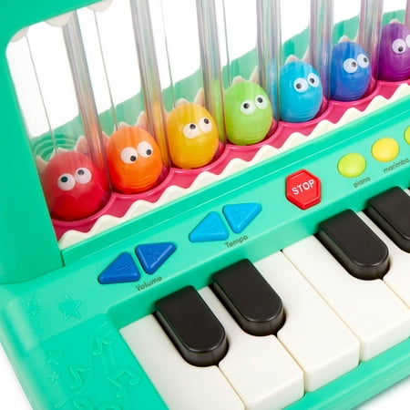 Battat Croco Pop Piano Toy Keyboard with Songs Sounds Lights, Baby and Toddler Toys