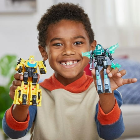 Transformers EarthSpark Cyber-Combiner Bumblebee & Mo Malto Action Figures, Robot Toys, Christmas Gifts for Boys & Girls, 6+