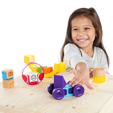 Baby Einstein Curious Creator Kit Wooden Blocks Discovery 40 Piece Toy Set, Ages 12 months +