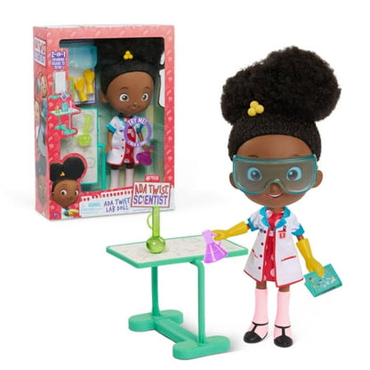 Ada Twist, Scientist Ada Twist Lab Doll, 12.5 Inch Interactive Doll with Research Lab Accessories, Talks and Sings the "The Brainstorm Song", Kids Toys for Ages 3 up