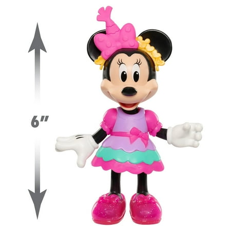 Minnie Mouse Fabulous Fashion 14-piece Sweet Party Doll and Accessories, Kids Toys for Ages 3 up