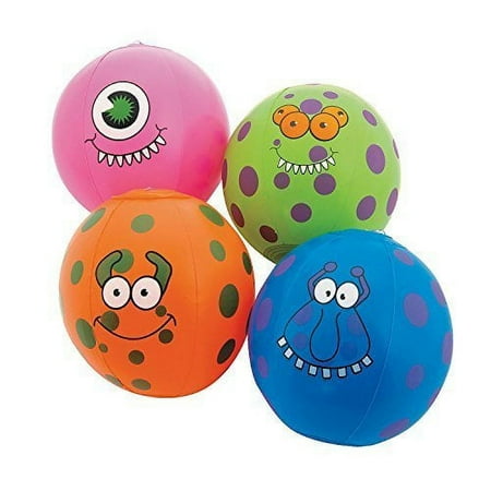 Monster Mini Beach Ball - Party Favors - 12 Pieces