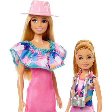 Barbie & Stacie Sister Doll Set with 2 Pet Dogs & Accessories