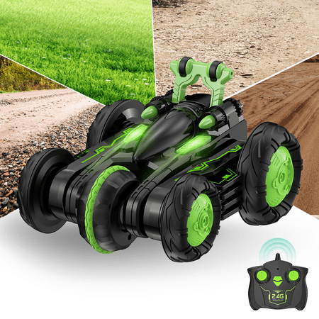 VILINICE Remote Control Car, 4WD Off-Road Stunt RC Car with 360° Spins, 2.4GHz Rechargeable Electric Toy, Toy Car for Boys Ages 3+, 6 MPH