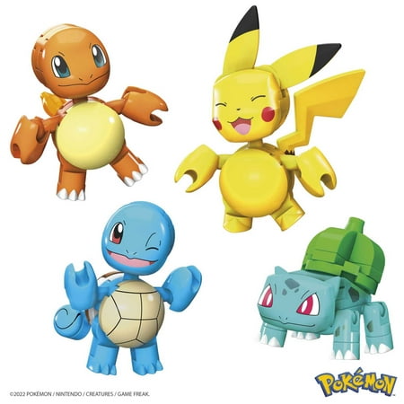 MEGA Pokémon Building Toy Kit Kanto Region Team with 4 Figures (130 Pieces), Ages 8 and up, Plastic