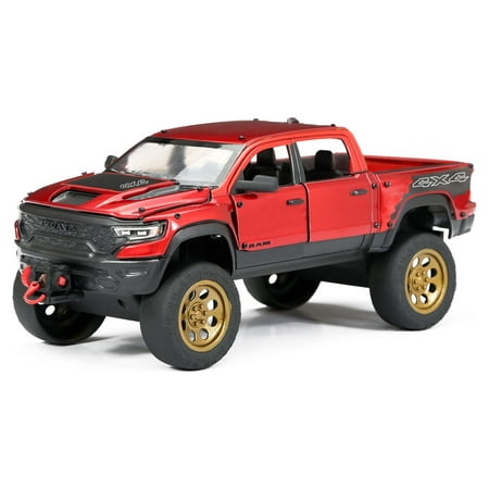 Adventure Force Free Wheeling Metal Vehicle Playset RAM Red Truck, Bike Child 3 and up