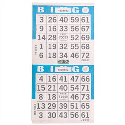 American Games Bingo Paper Game Cards - 2 cards - Blue - 750 sheets per pack, Made in USA