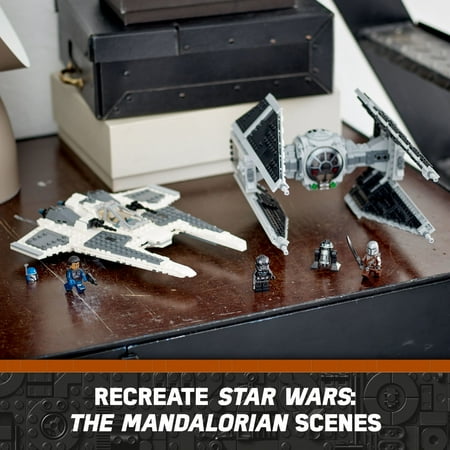 LEGO Star Wars Mandalorian Fang Fighter vs. TIE Interceptor 75348 Building Toy Set, Perfect Star Wars Gift for Fans Aged 9 and Up; with 3 LEGO Characters Including The Mandalorian