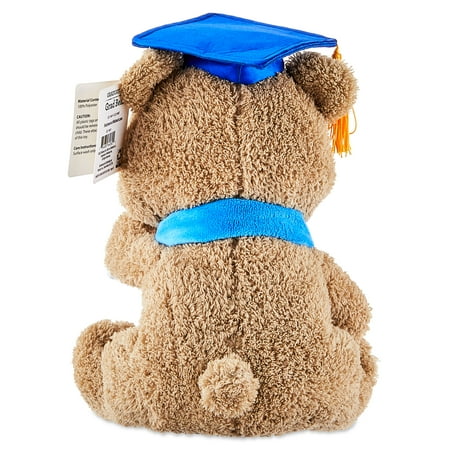 Way To Celebrate Graduation 2023 Plush Brown Bear with Cap, 9"