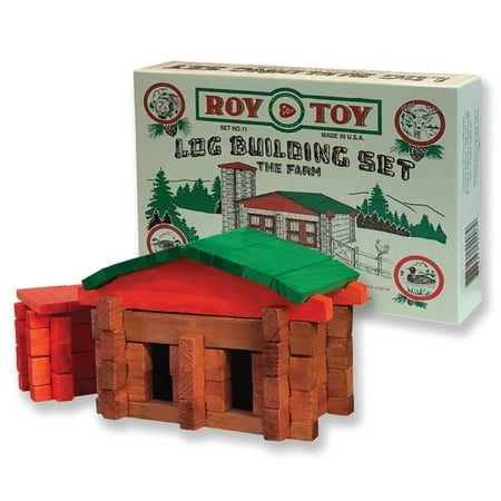 Roy Toy Log Building Set - The Farm