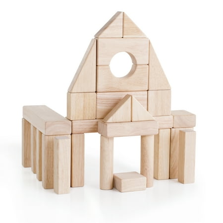 Guidecraft Guidecraft Unit Blocks Set B 56 Piece Set: Solid Wood Kids Skill Development Creative STEM Toy Building Toy - 56