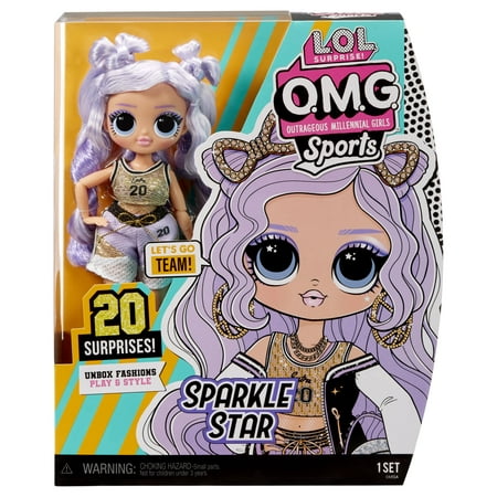 LOL Surprise OMG Sports Fashion Doll Sparkle Star with 20 Surprises Including Multiple Fashion & Sports Accessories – Great Gift for Kids Ages 4+