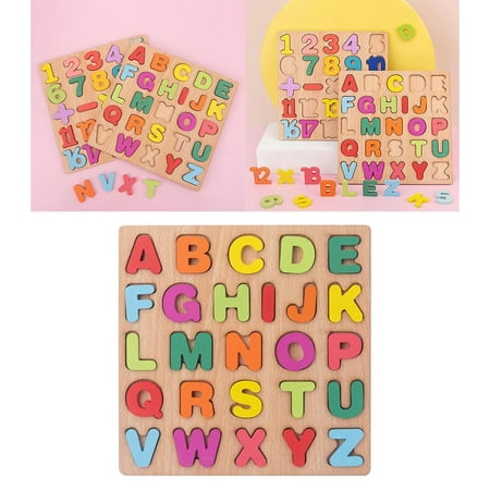 Wood ABC Alphabet Letter Puzzle Pre-school Developmental Party Toys for Kids