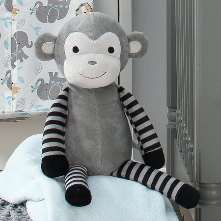 Bedtime Originals Jungle Fun Gray/Black Plush Monkey Stuffed Animal - Bingo