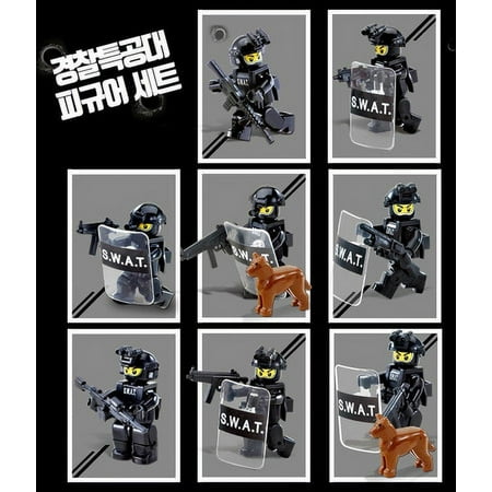 Oxford ST33355 SWAT Team - Set of 8 figures - Town Series Building Block Set