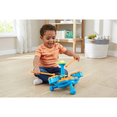 VTech KidiBeats Drum Set Toy Musical Instruments with Accessories Included, Baby and Toddler Toys