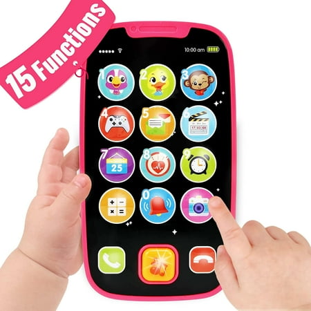 Yerloa Baby Cell Phone Toys for 1 Year Old Girl Gifts, Baby Toys 12-18 Months My First Learning Baby Phone Toy Lights Music Play Kids Phone for Babies Toddlers Baby Girl Toys Learning Educational Gift