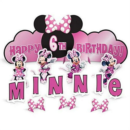 14 Pieces ''Minnie Mouse Forever'' Table Decorating Kit Party Supply