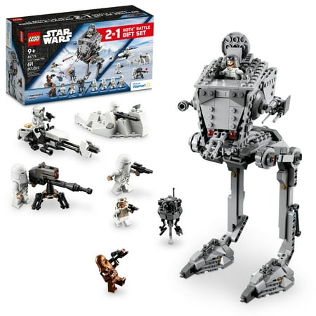 LEGO Star Wars Hoth Combo Pack 66775 Toy Value Pack, Christmas Gift for Kids, 2 in 1 Star Wars Toy with Snowtrooper Battle Pack and AT-ST, Includes Chewbacca Figure and 6 other Star Wars Characters