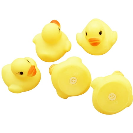 20pcs Cute Mini Yellow Rubber Bathing Floating Ducky Baby Shower Toys