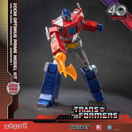 YOLOPARK Optimus Prime Transformer G1 Action Figure Toy, 7.87", 40th Anniversary Collector's Edition, No Converting