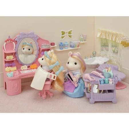 Calico Critters Pony's Hair Stylist Set, Dollhouse Playset with Figure and Accessories