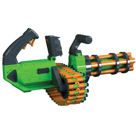 Adventure Force V-Twin Motorized Gatling Belt Foam Dart Blaster - Compatible with NERF Foam Darts