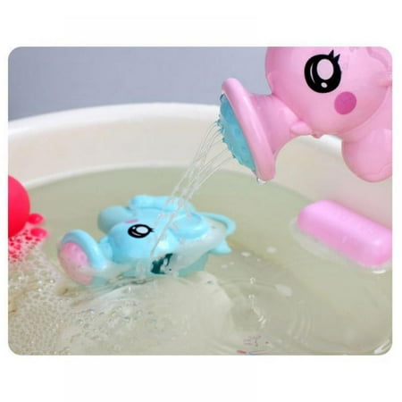 AUQ Elephant Water Sprinkler Bath Toy Baby Shower Bathtub Toys with Water Spraying Waterfall for Boys Girls Kids Gifts