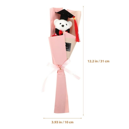 2Pcs Graduation Bouquet Gifts Bear Bouquet Plush Bear Doll Bouquet Graduation Party Favors