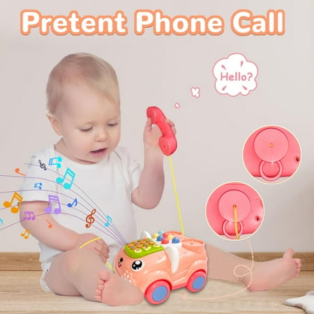 Toys for 1 Year Old Toddler Toys, Baby Phone Toy with Music Light, Musical Gifts for 1 2 3 Years Old Girls, Educational Learning Toys for Kids Girls Ages 1 2 3 4