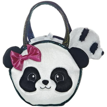 Aurora - Small Multicolor Fancy Pals - 7" Pretty Panda - Fashionable Stuffed Animal