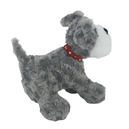 Bedtime Originals Plush Gray/White Dog Stuffed Animal - Whiskers