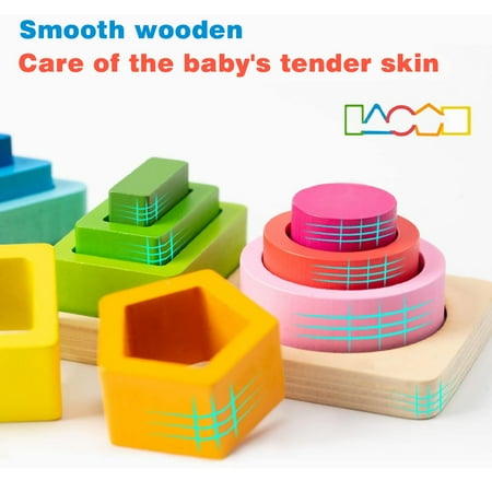 Montessori Toys for 1 Year Old Boys Girls, Shape Sorting and Stacking Toy for Toddlers 1-3, Learning Educational Toys for 1 2 3 Year Old Boys Girls