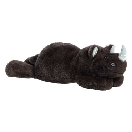 Aurora - Large Black Snoozles - 18" Rhino - Laid-back Stuffed Animal