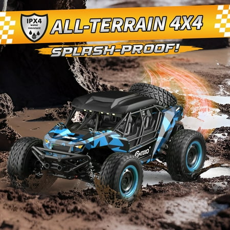 Contixo RC Off-Road UTV, 1:16 Scale, 4WD, 2.4GHz, LED Headlights, Remote Control Car for Kids & Adults – Blue